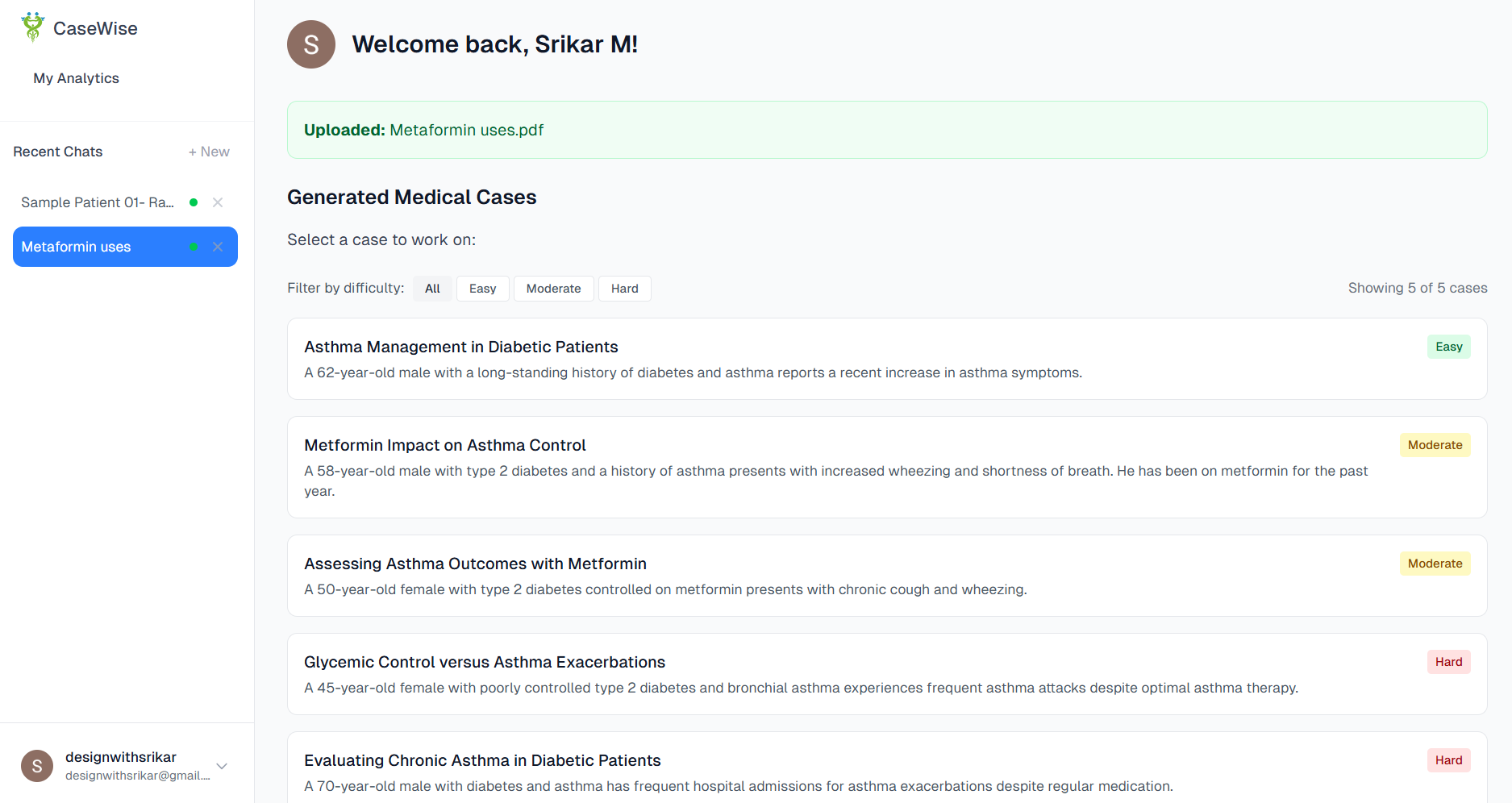 CaseWise - AI Medical Education Chatbot