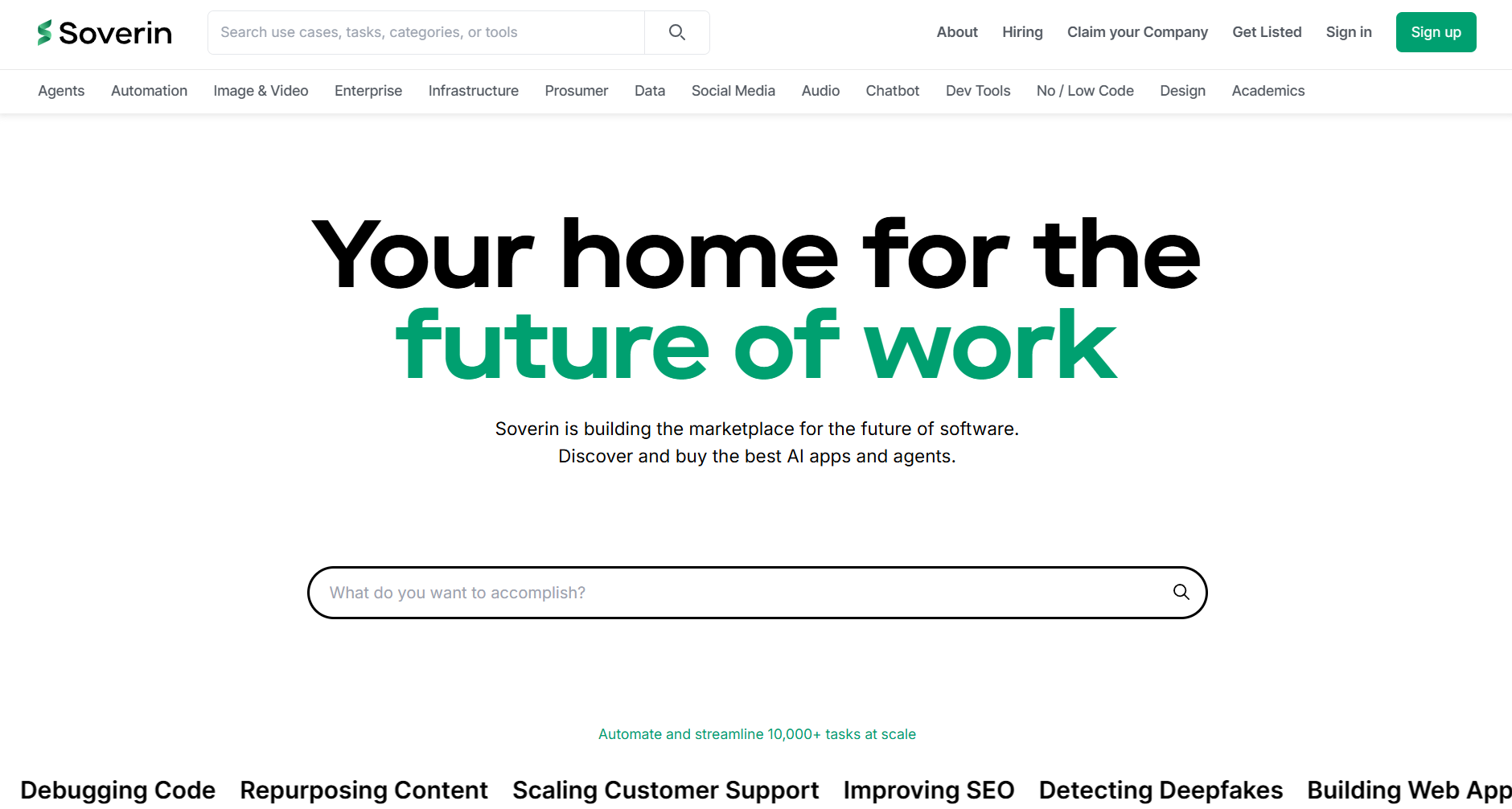 Soverin - AI Marketplace Platform